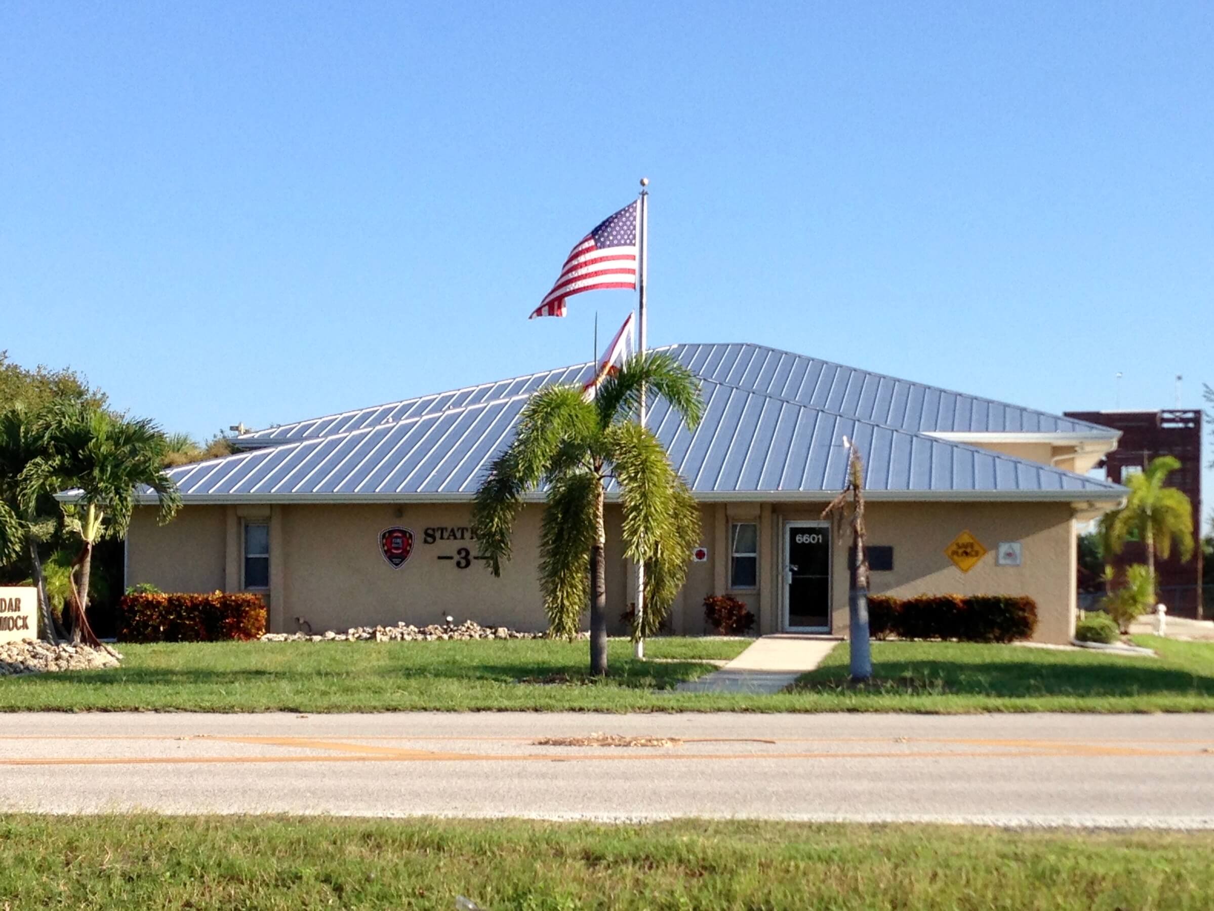 Completed Fire Station Standing Seam Metal Roof in Manatee County, FL
