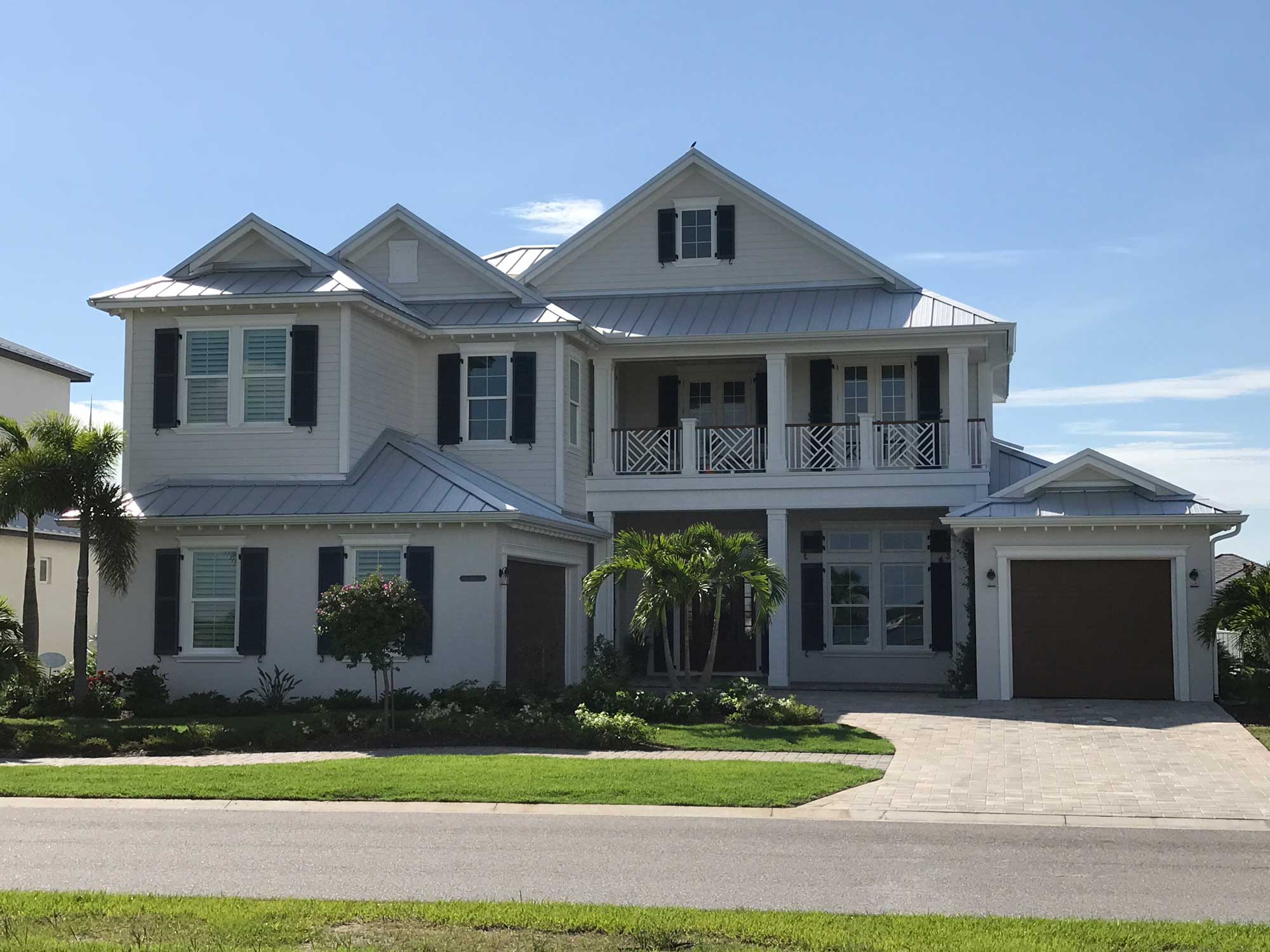 Completed Luxury Residence 24 ga. Metal Roof in Manatee County, FL