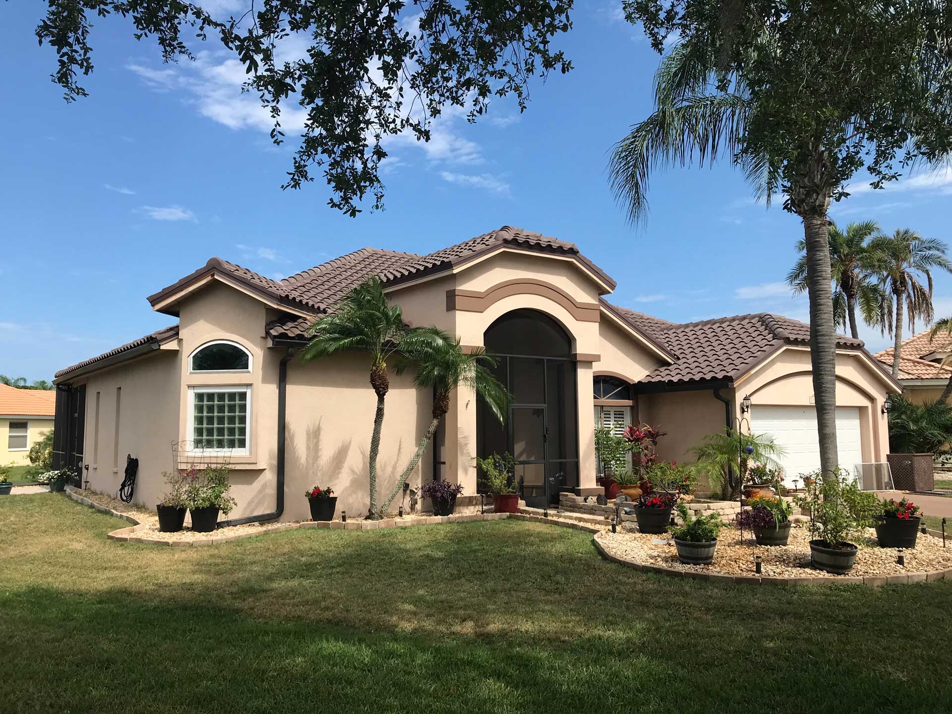 Completed Eagle Capistrano Tile Re-Roof in Cocoa Range in Sarasota County, FL