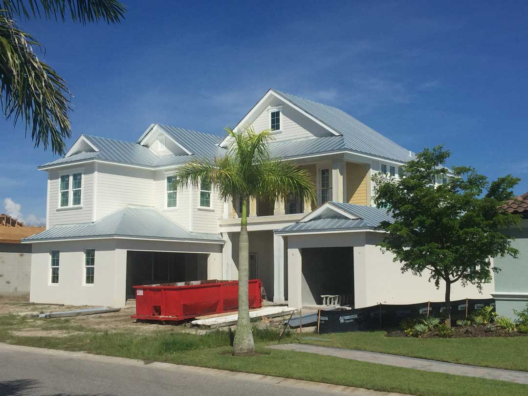 Completed New Construction Metal Roof — In Progress in Manatee County, FL