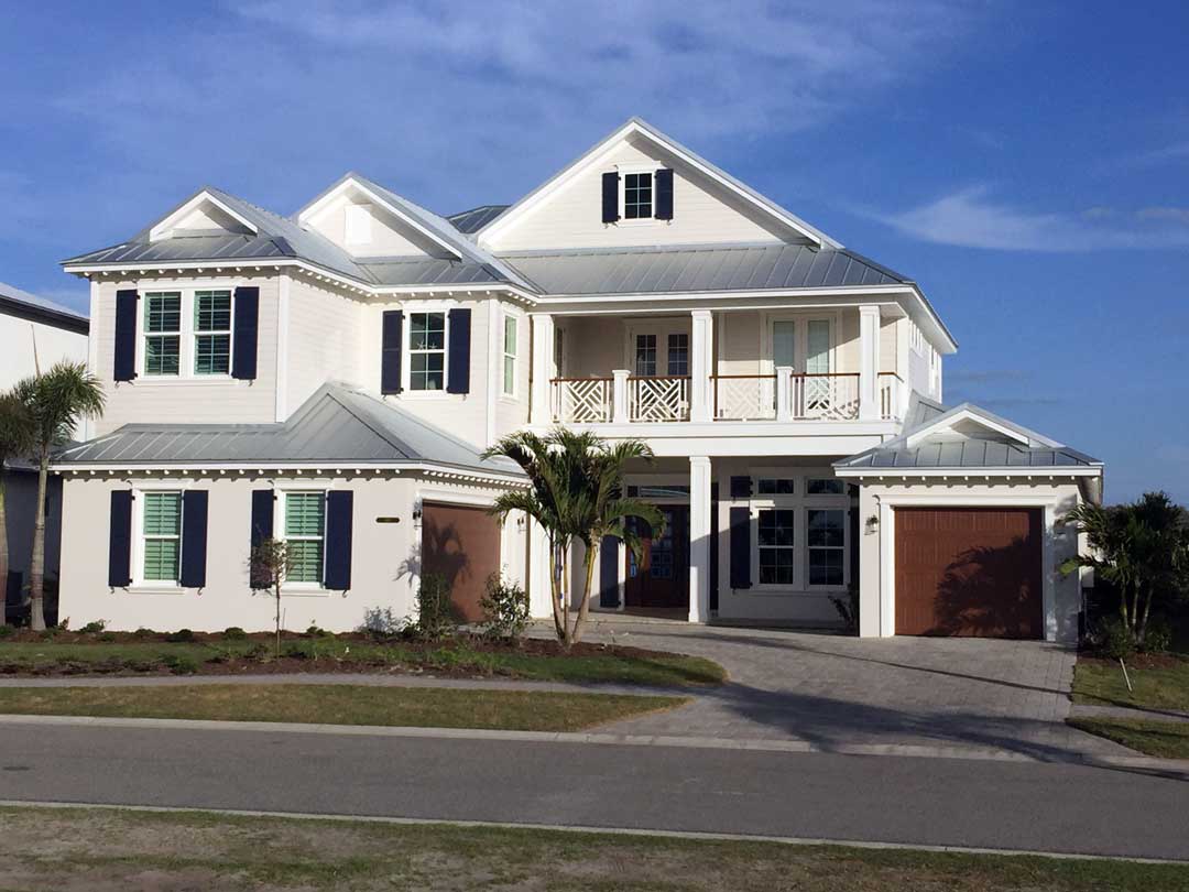 Completed Estate Home Triple-Rib Standing Seam Metal Roof in Manatee County, FL