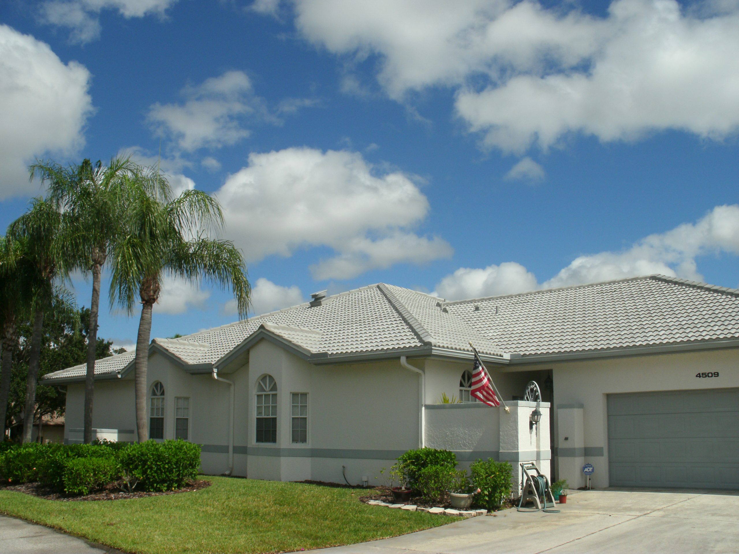 Completed Concrete Tile Re-Roof on a Single-Story Home in Manatee County, FL