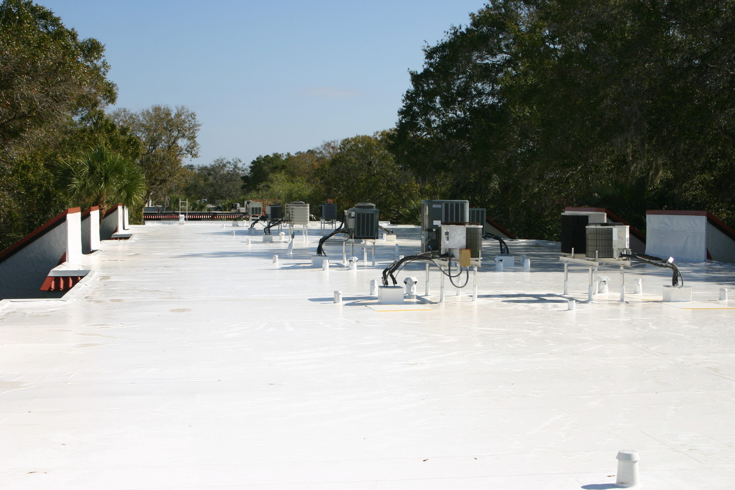 Completed Duro-Last Membrane Roof with HVAC Curb Detailing in Manatee County, FL
