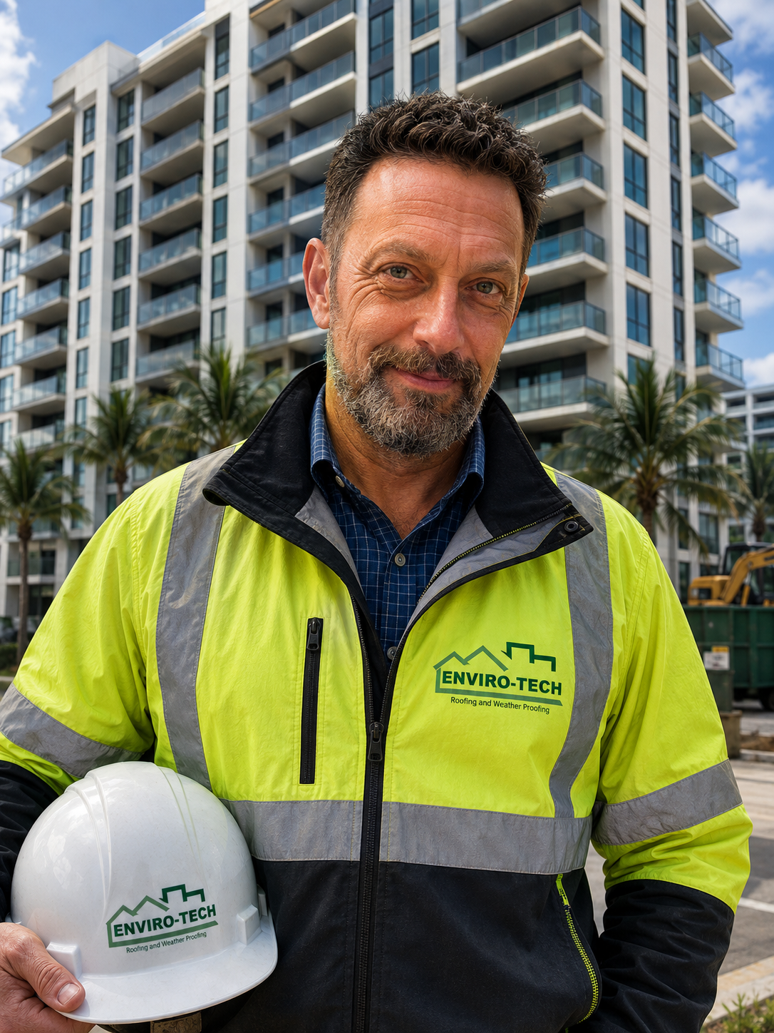 Enviro-Tech project manager on a multifamily job site in Sarasota County
