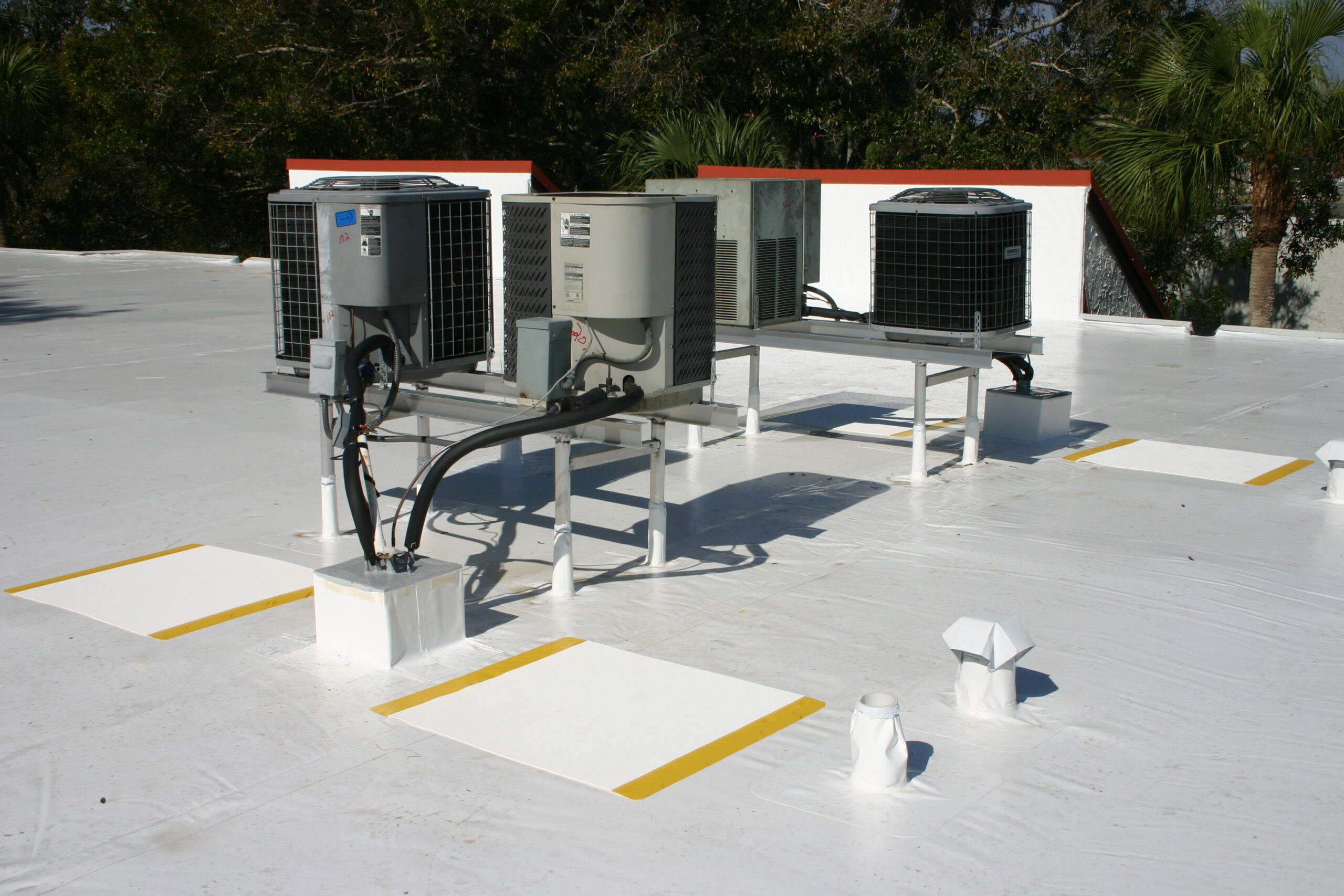 Completed Rooftop HVAC Membrane Roof in Duro-Last in Manatee County, FL