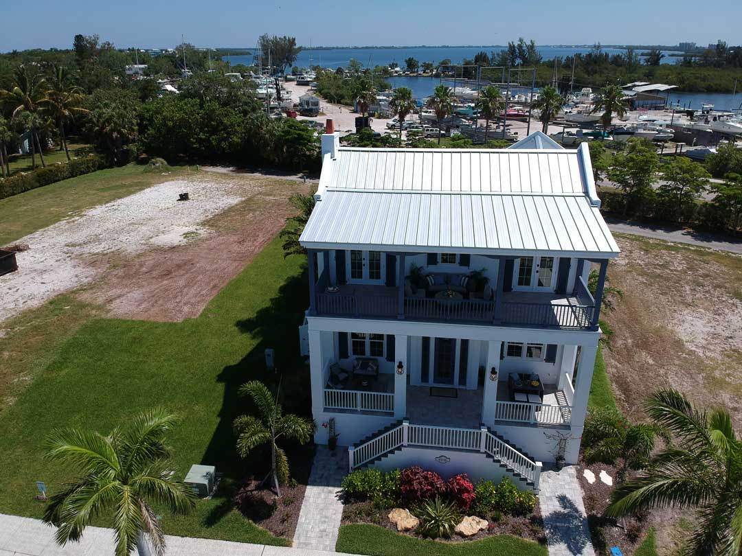 Completed Marina District Striated Metal Roof in Manatee County, FL