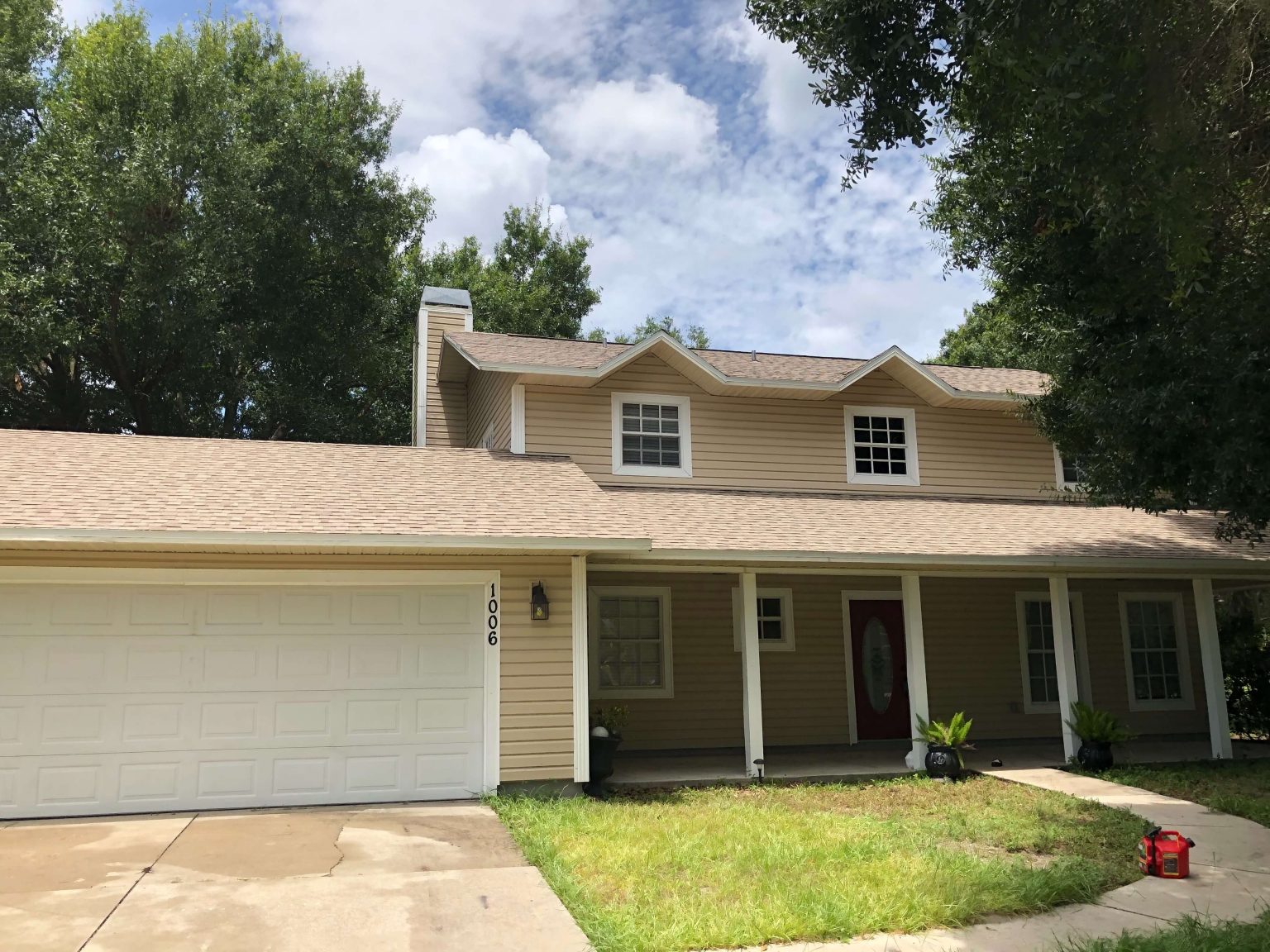 Completed Two-Story GAF Timberline Shingle Re-Roof in Sarasota County, FL