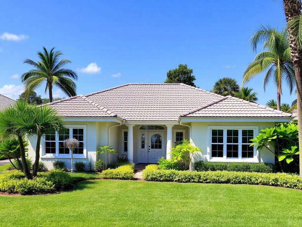 Coastal Florida home with a new roof and impact windows